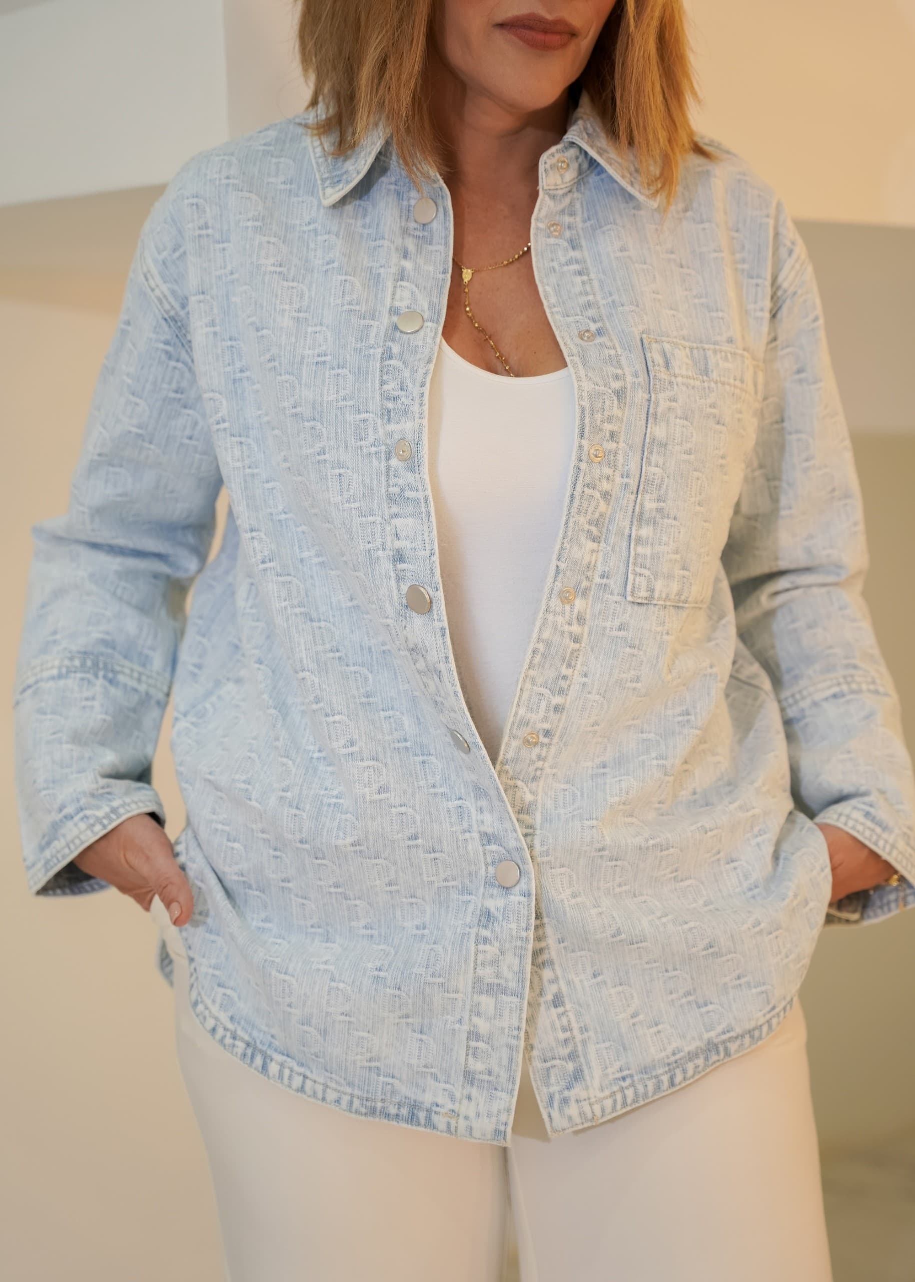 Sobrecamisa Denim Jacquard