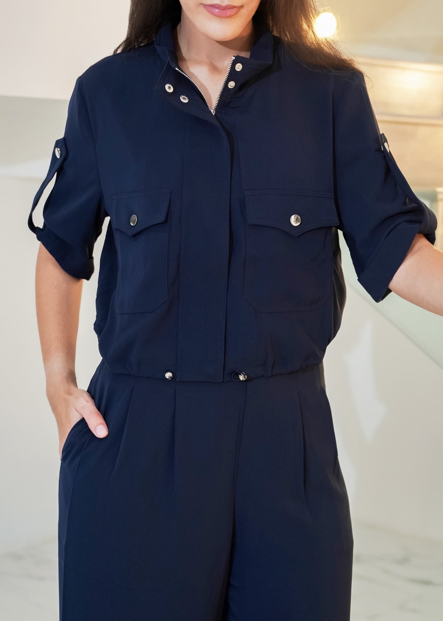 Camisa Utility Manga con Trabilla
