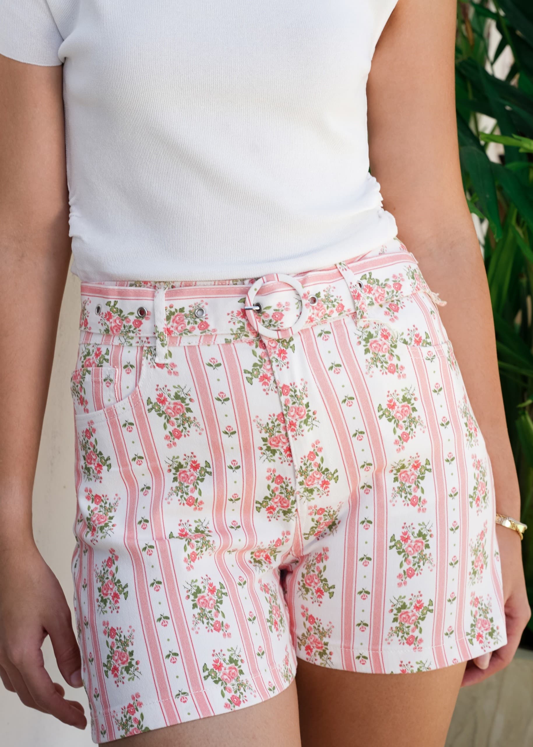 Falda Rayas Floral