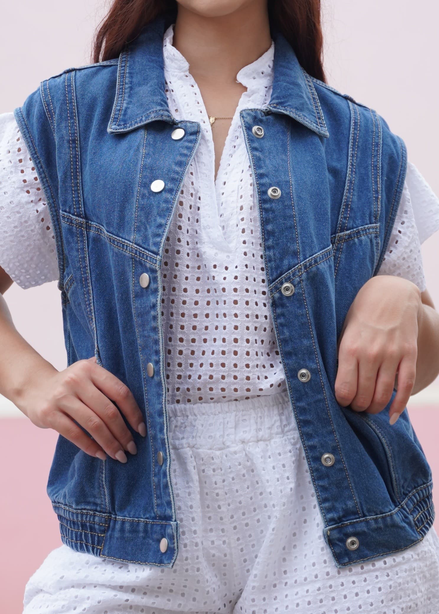 Chaleco Denim Oversize Azul
