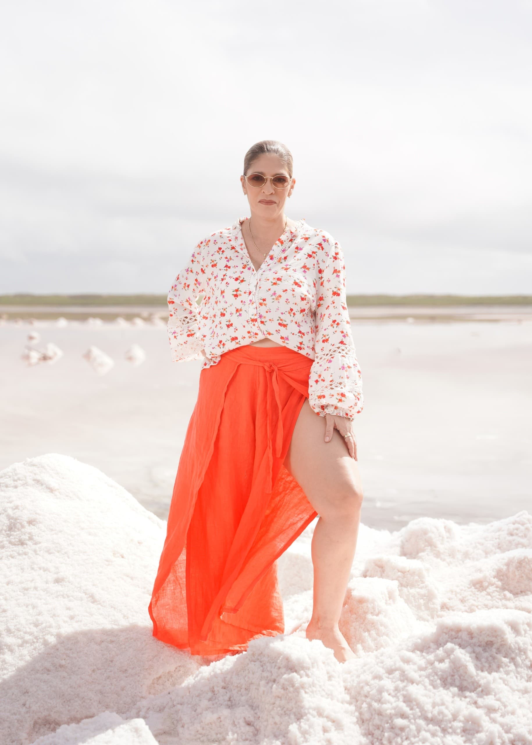 Falda Pareo Coral